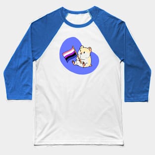 Hamster Pride Genderfluid Baseball T-Shirt